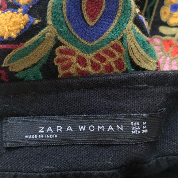 *🔥HP🔥* ZARA embroidered skirt, M - Picture 10 of 14